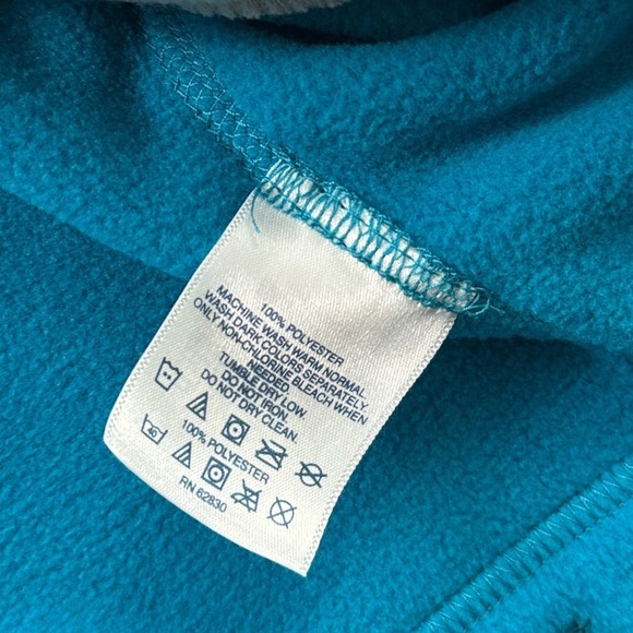 Lands' End Polartec Aircore 200 Fleece Hoodie Women 18 Blue Full Zip Jacket - Picture 6 of 14